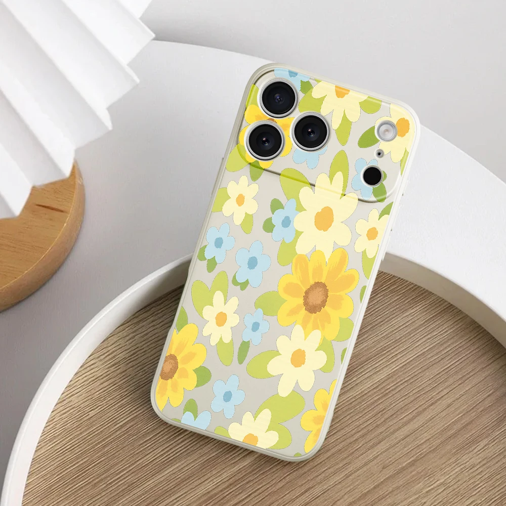 آيفون 17 برو ماكس 17 الهواء 16 15 14 13 12 11 برو ماكس XS ماكس 7 8 زائد 16e 16 زائد غطاء من البولي يوريثان كوكه صغيرة الأزهار جراب هاتف #4