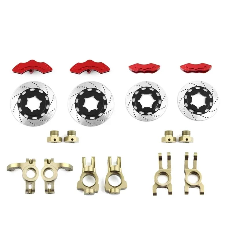 1 Set Simulation Disc Brake Set Caliper for 1/7 KM Raytheon Rally Car C3 E8414 E8415 RC Car Upgrade Accessories