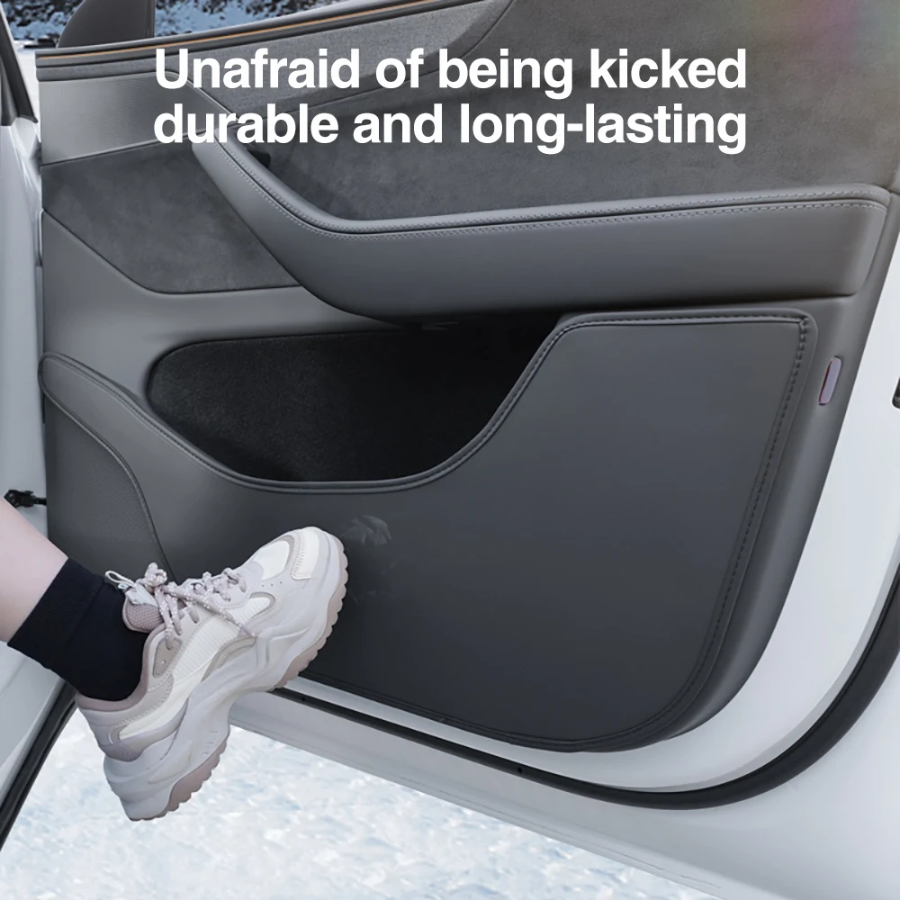 NewFor Tesla Model Y Juniper 2025 4Pcs Car Door Anti Kick Pad Front and Rear Door Side Panel Protection Pad Interior Accessories