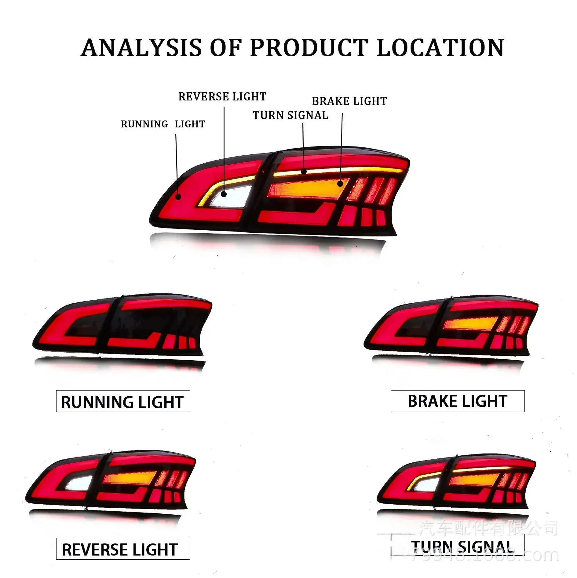 LED Tail Lights  For Nissan Sylphy/Sentra 2012-2022 Start-up Animation Dynamic Indicator Sequential Turning Signal Rear Lamps