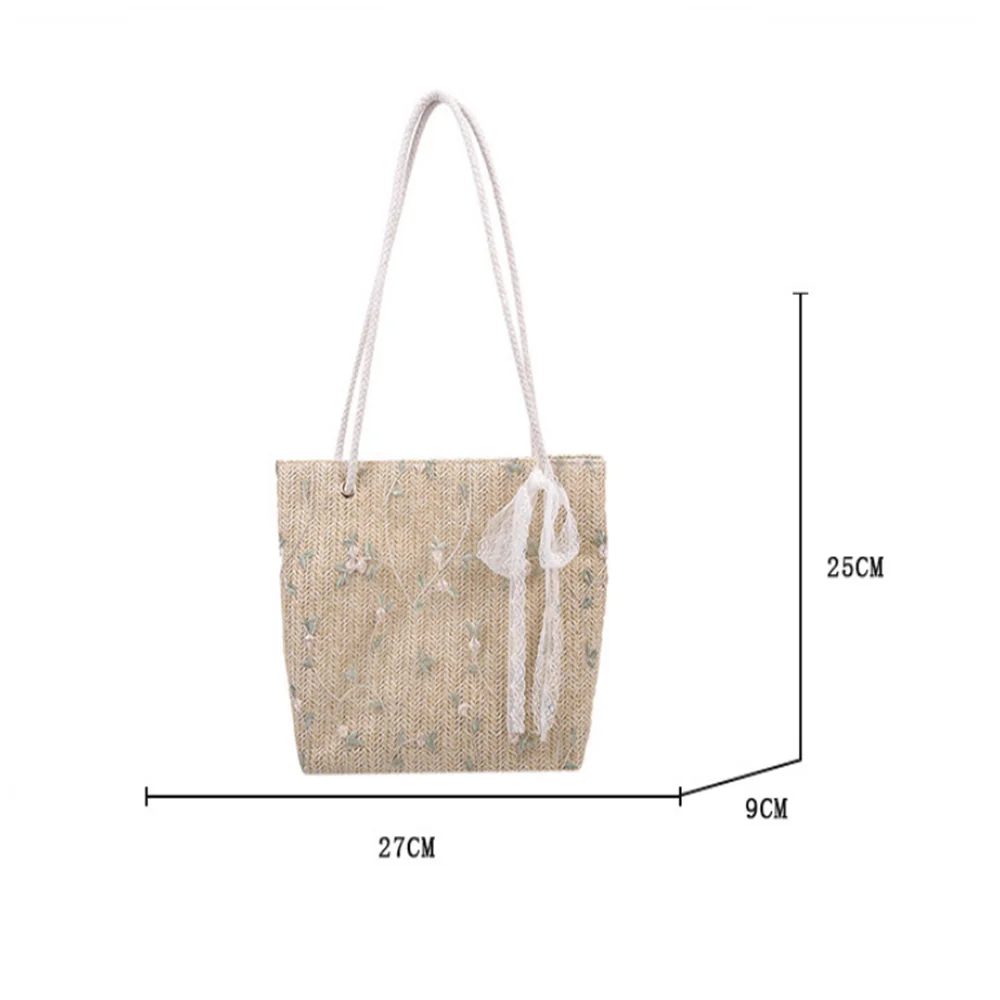 Fashion Woven Handbags For Women All-Match Women's Bag 2024 Portable Bucket Bag Luxury Designer Handbag Summer Picnic Bags