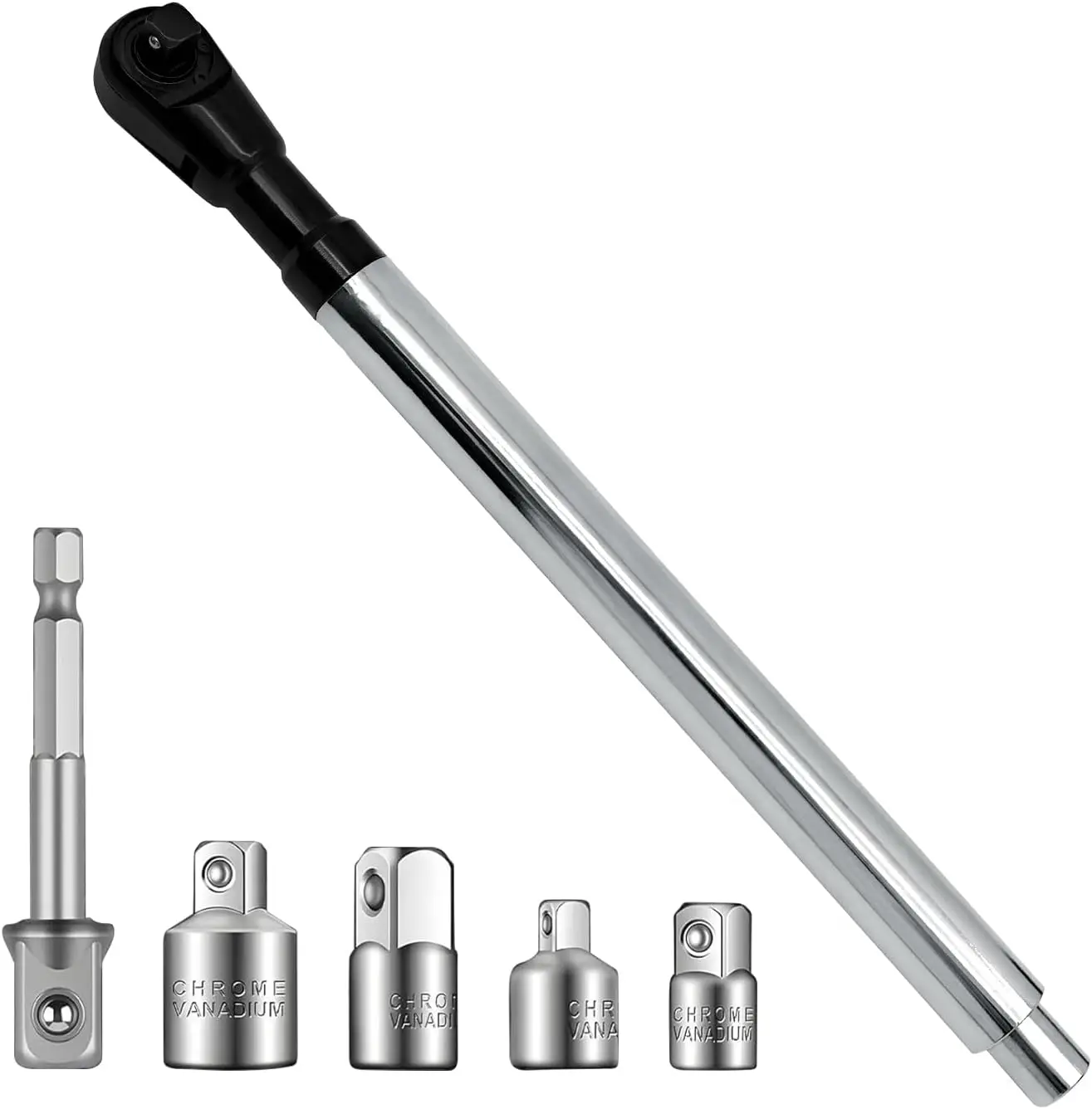 

Offset Extension Wrench for Electric Drill, with 4 Socket Adapters and 1 1/2" Electric Drill Adapter, Impact Wrench Extender for