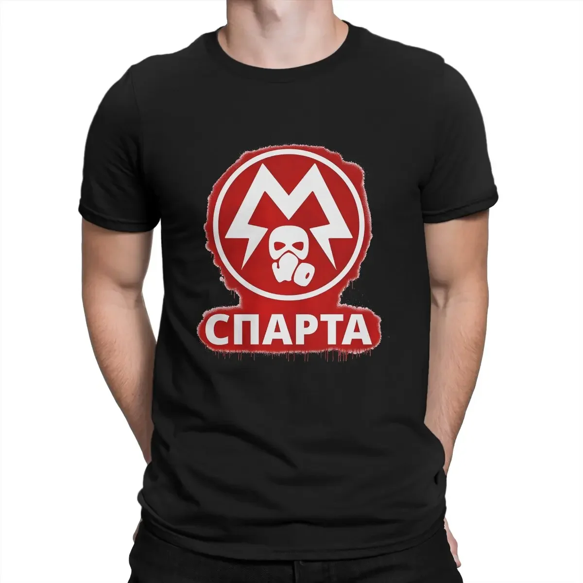 Men T-Shirt Metro Rangers Fun Pure Cotton Tees Short Sleeve Spartan T Shirt Round Neck Tops Unique