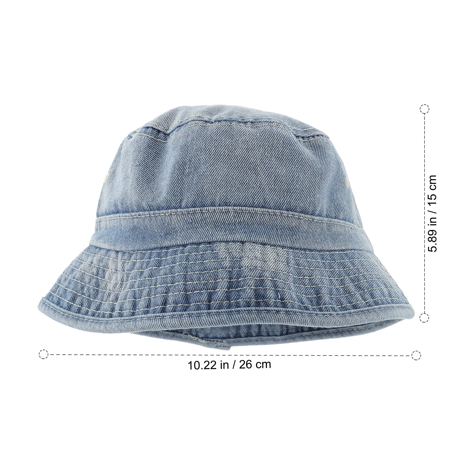 

1Pcs Sun Protection Bucket Hat Cotton Retro Denim Outdoor Headwear Wide Brim Summer Fisherman Cap Simple Sunscreen Casual Hat