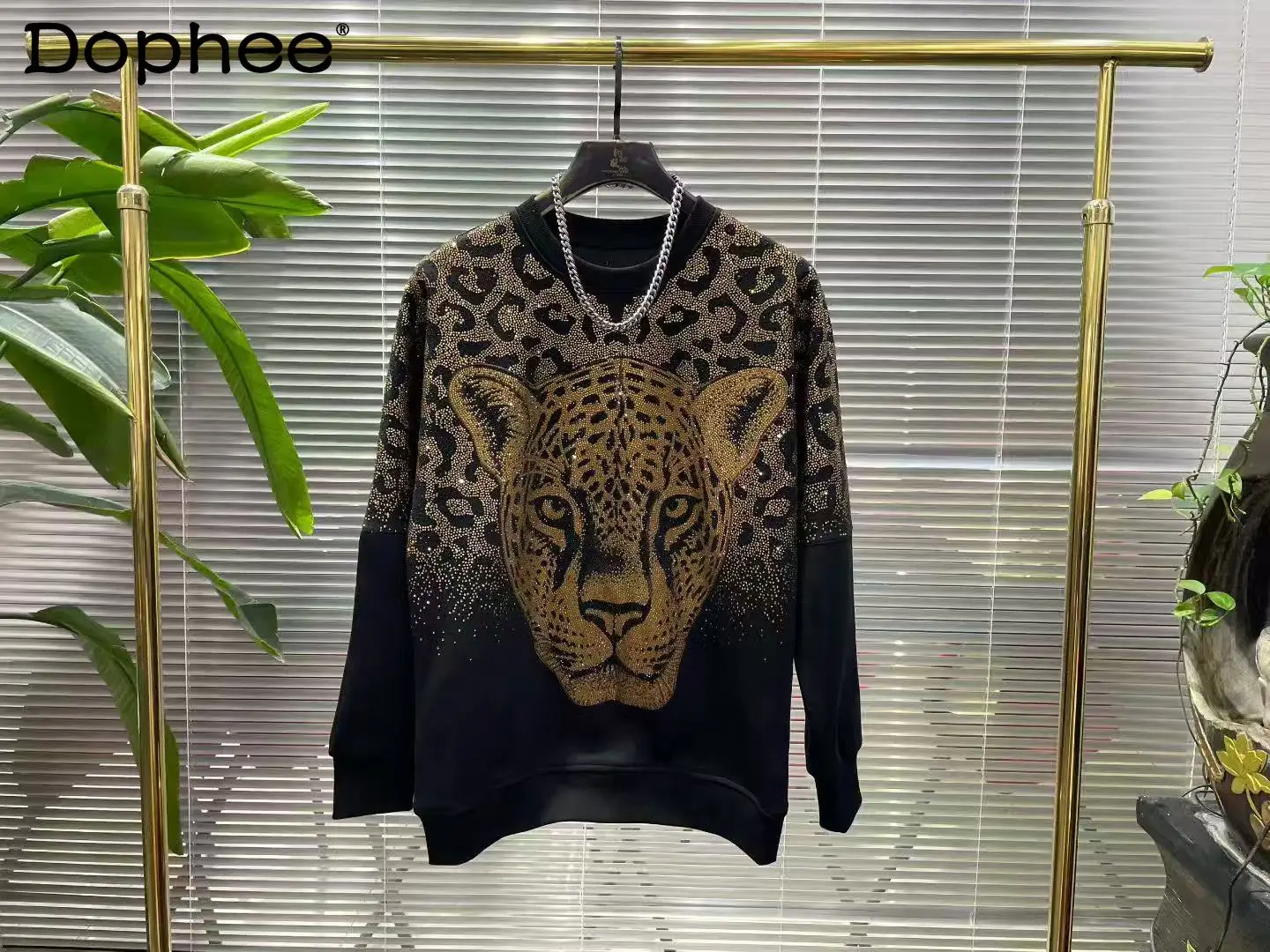 

2025 New Fashion Handsome Trendy Casual Versatile Loose Sweatshirt Heavy Embroidery Round Neck Long Sleeve Sweatshirt for Men