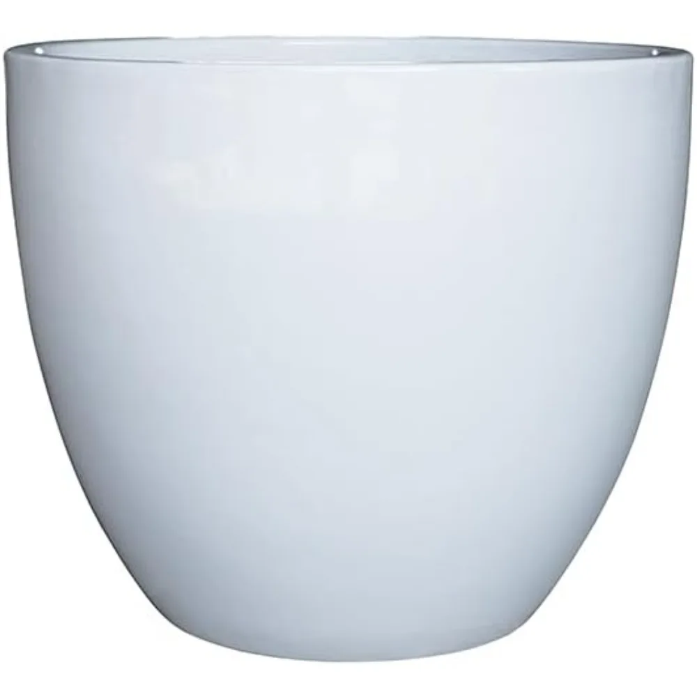 

Outdoor Ceramic Plant Pot with Drainage Hole for Outdoor Plants, Herbs, Flowers, Succulent Plants, Gifts for Mom, Jumbo Planter