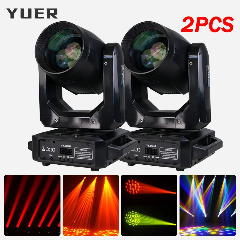 

200W LED Beam Moving head light with Rainbow effect 12 Gobos 6+12 Prisms 8 colors DMX512 for DJ Disco party wedding nightclub