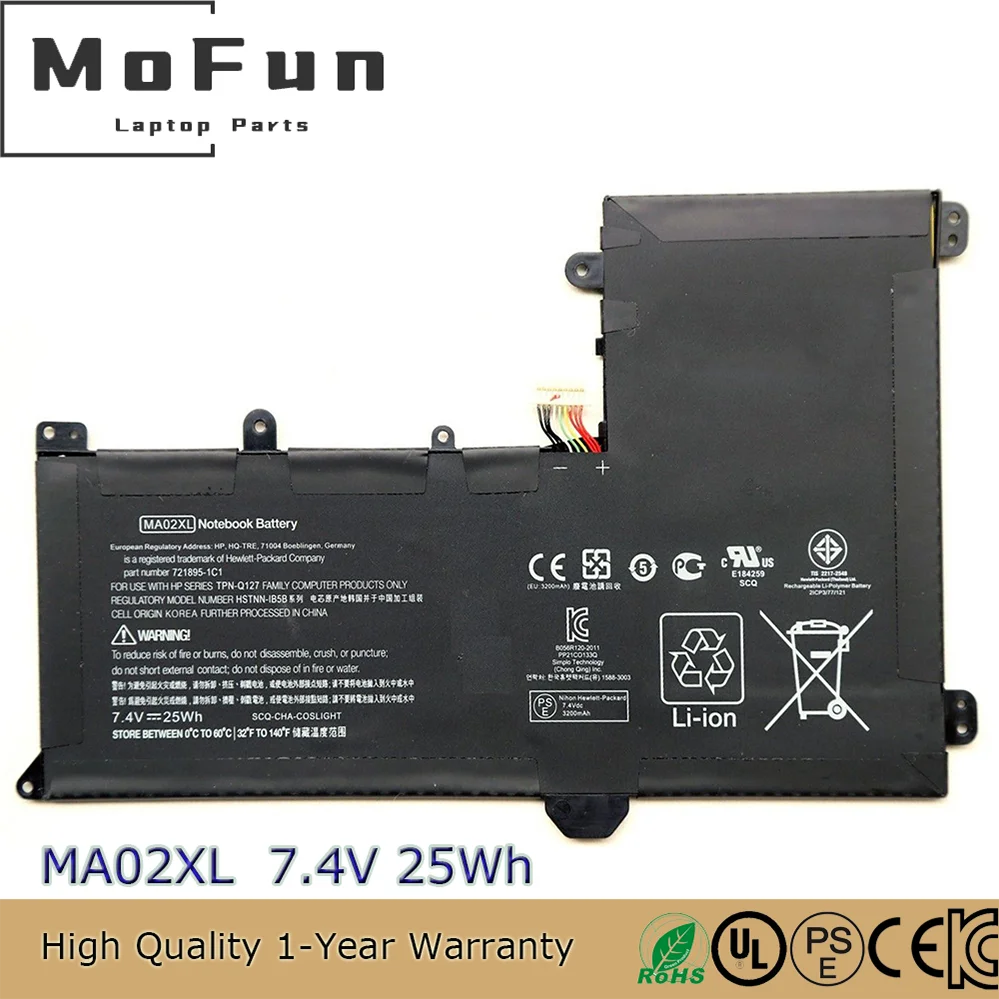 

Original MA02XL 7.4V 25Wh Laptop Battery for HP SlateBook 10-H001SE X2 722231-001 721895-421 MA02025XL HSTNN-LB5B
