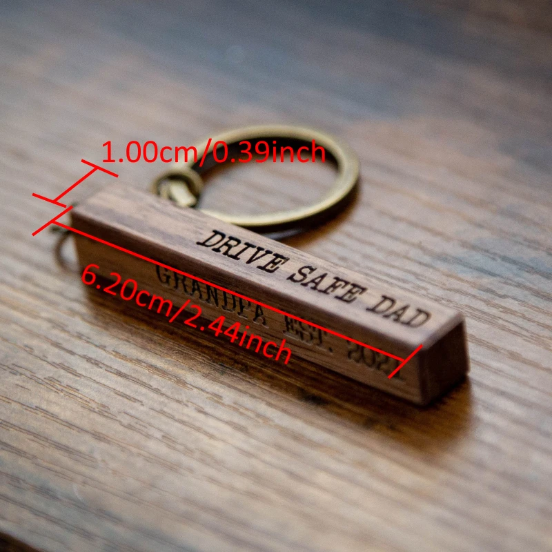Personalized 4 Sided Bar Keychain