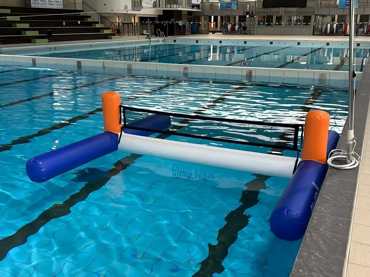 Floating Inflatable Volleyball Net Set - Pool & Lake Water Volleyball Game for Family & Party Fun