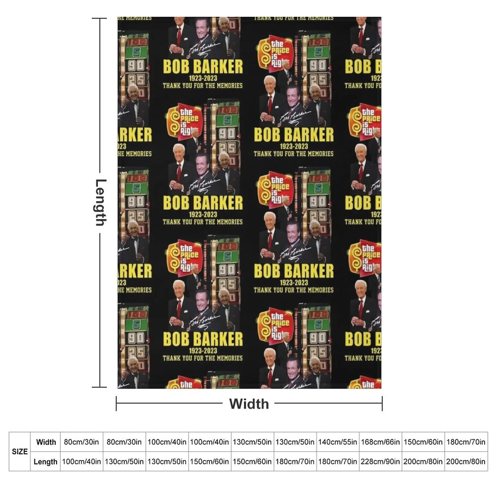 The Price Is Right Bob Barker 1923 Throw Blanket couch cozy soft plush fuzzy picnic outdoor blanket