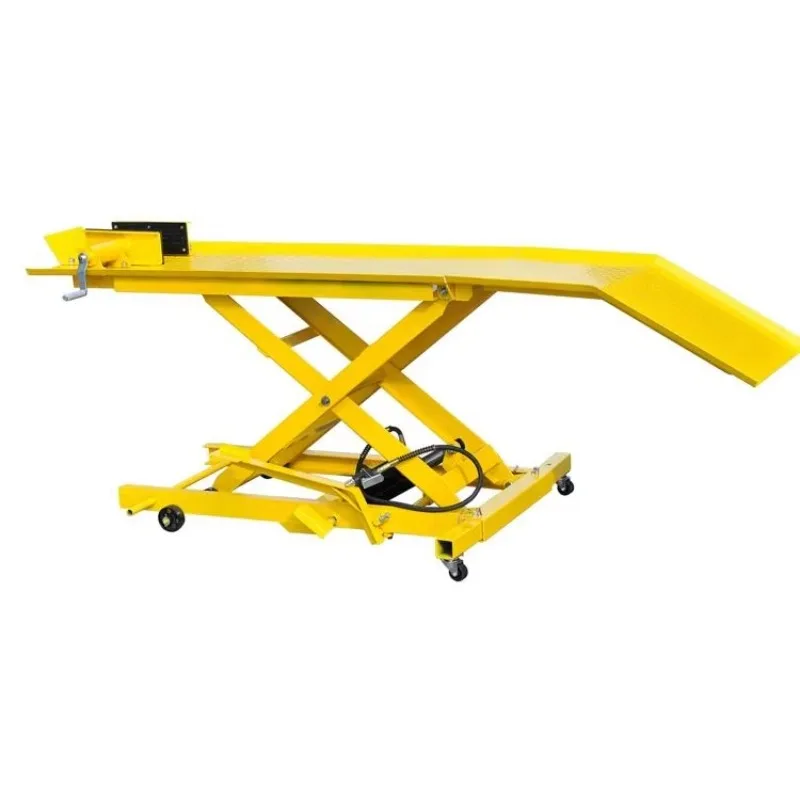 2025 نمط جديد الثقيلة 800 رطل مقص هيدروليكي طاولة رفع دراجة نارية جاك حامل إصلاح منصة رفع حامل للبيع