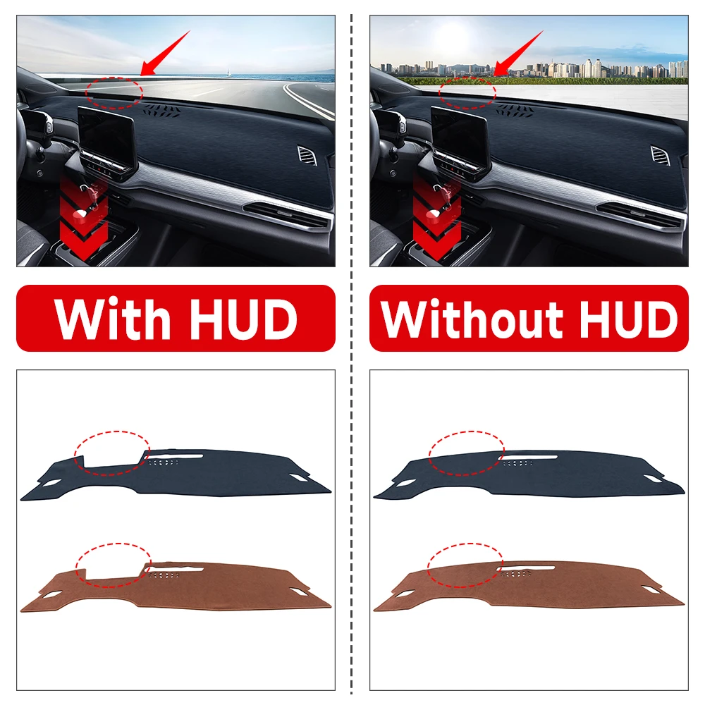 ل Volkswagen VW ID.4 ID4 2020 2021 2022 2023 2024 2025 لوحة سيارة الشمس الظل غطاء أداة مكتب سجادة ضد الإنزلاق الملحقات #4