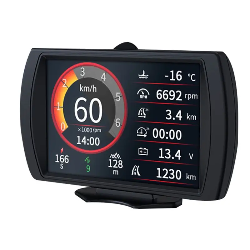 Affichage tête haute multifonctionnel M90 pour voiture, GPS, inclinomètre, compteur de vitesse OBD-II, accessoires de voiture