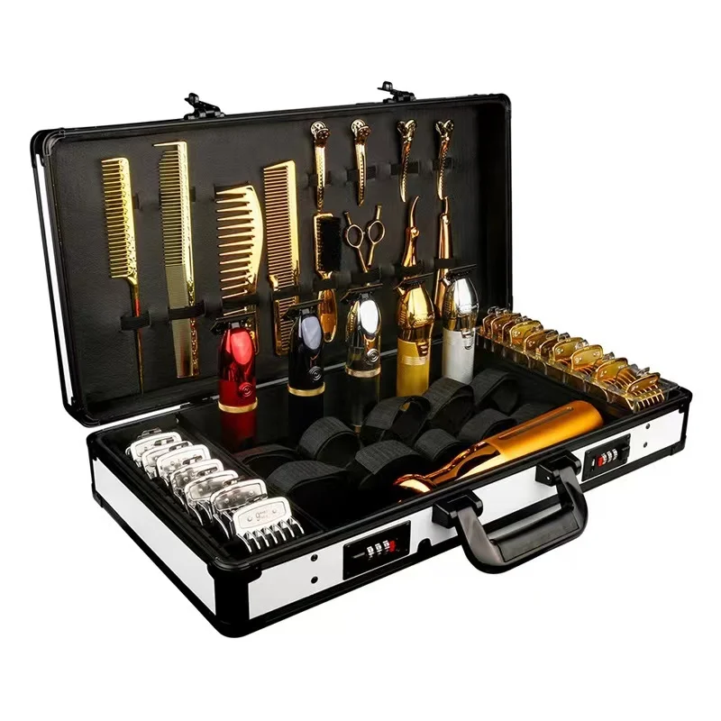 xx-Custom Aluminum Barber Tool Travel Case Barber Carrying Case Box Hair Cutting ToolBox