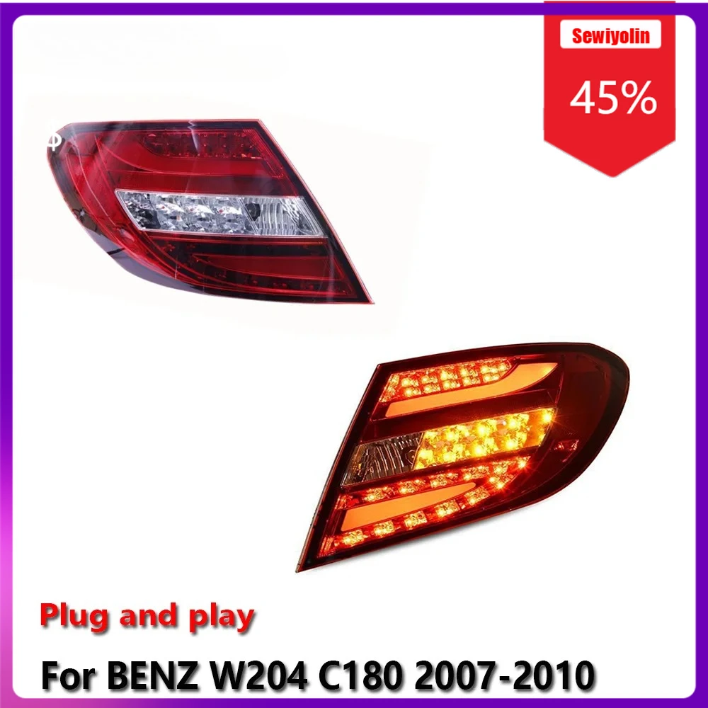 

Sewiyolin Car LED Lamp Tail Light Assemblies For Benz W204 2007-2010 Auto Fog DRL Brake Turn Signal Lamp Plug and Play