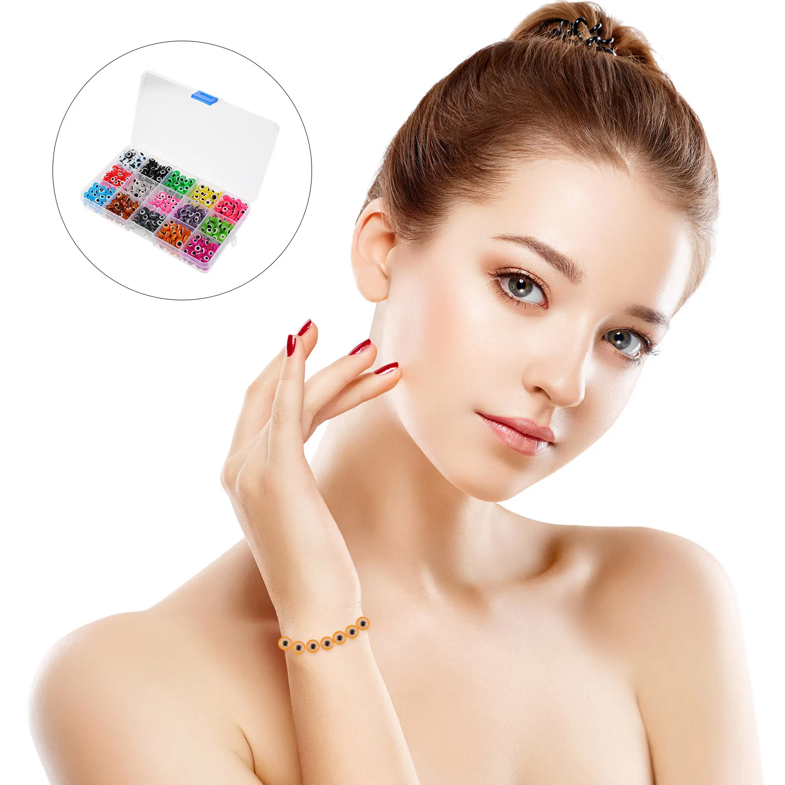 Colorful Resin Eye Beads for DIY Jewelry Making Craft Supplies Necklace Bracelet Pendant Home Decor Hands on Learning