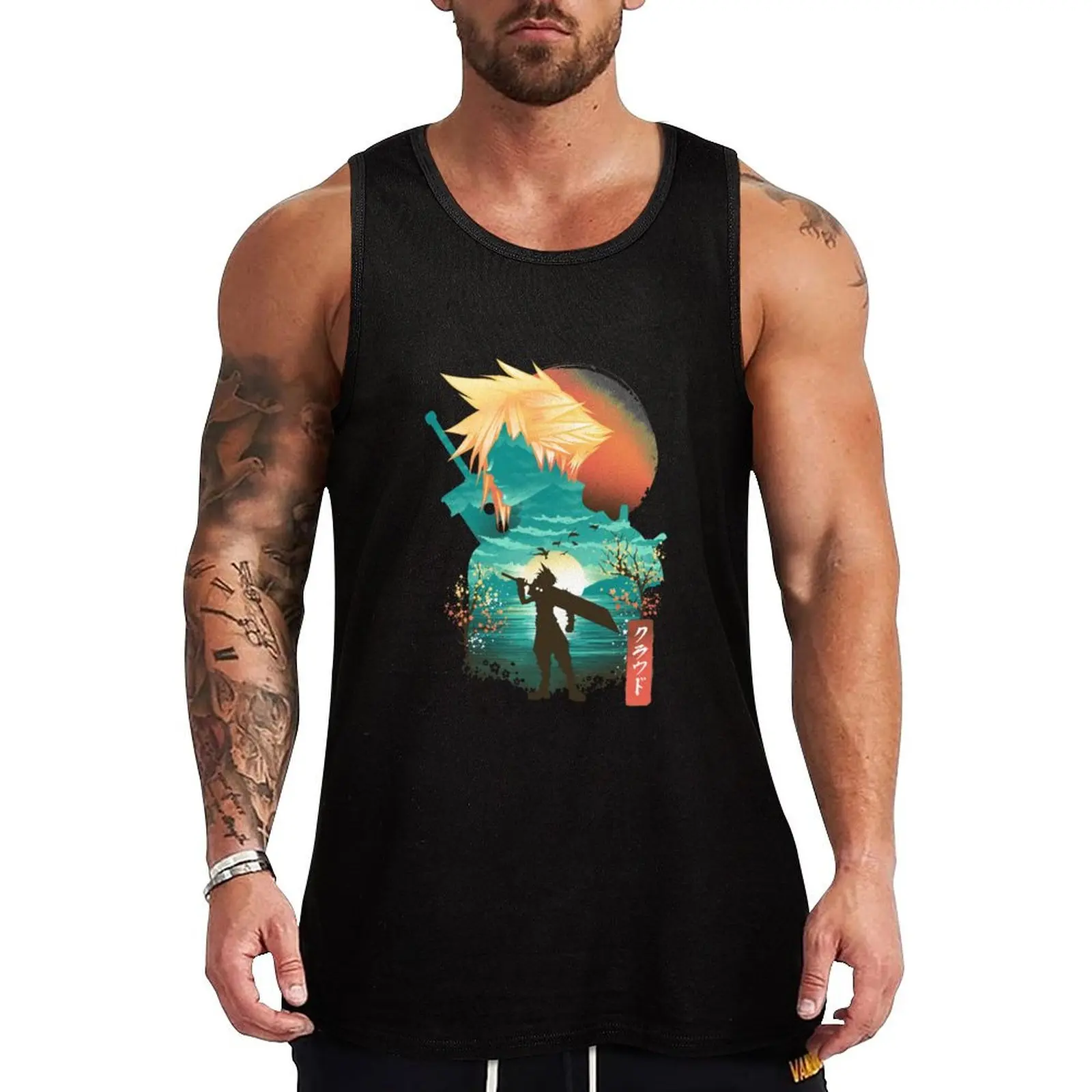 Ukiyo e Ex Soldier Tank Top Bodybuilding Tank Top Sleeveless Gym Fitness Shirt