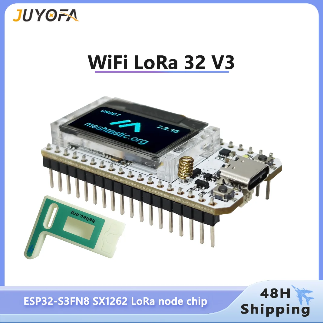 Heltec WiFi LoRa32 V3 IoT ESP32-S3FN8 SX1262 Development Board with Type-C USB WiFi BLE 0.96-inch OLED Display for Meshtastic
