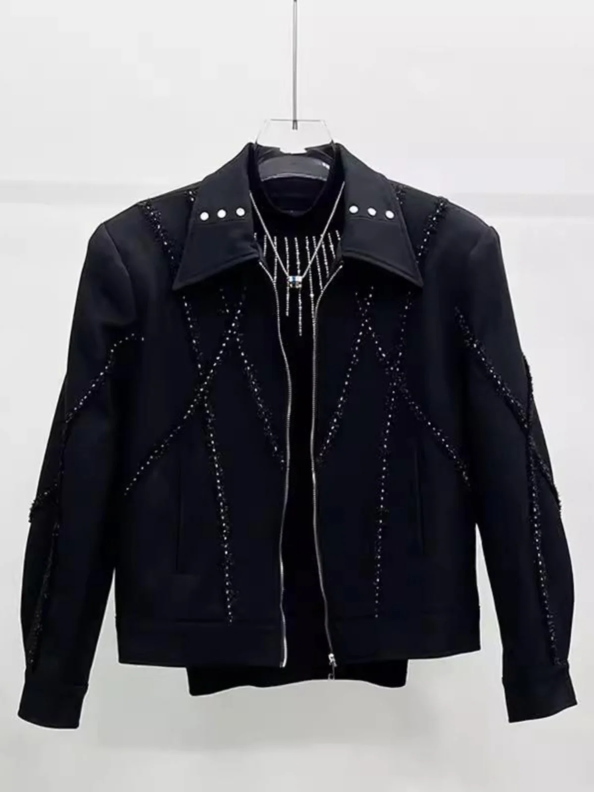 

Мужская куртка свободного кроя с воротником и вставками в корейском стиле, модная, весенне-осенняя, бренд Tagkita, молодежная, стильная