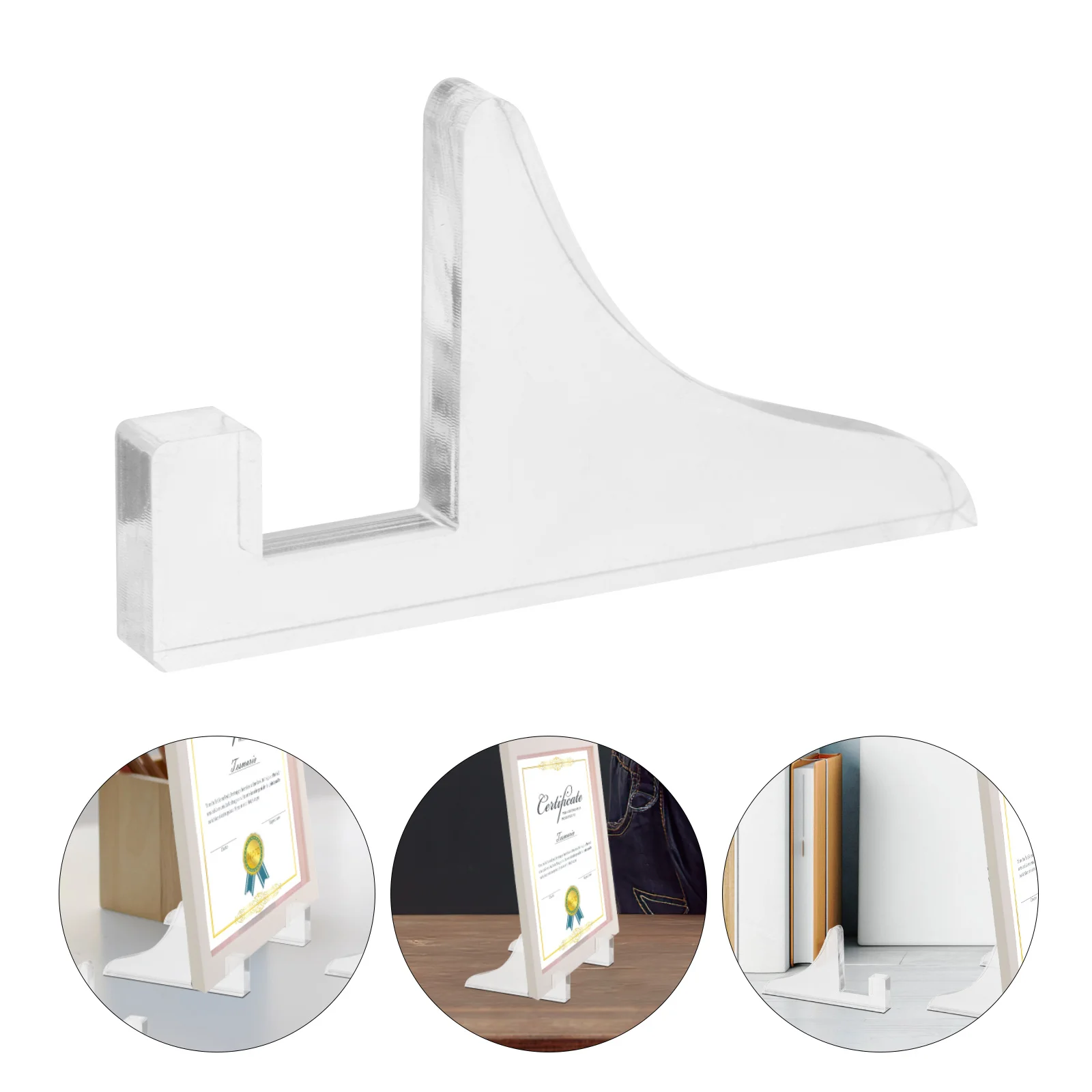

2Pairs Photo Frame Stand Display Holder Storage Base for Certificate Cellphone Artwork Tablet Desktop Easel Stand Acrylic