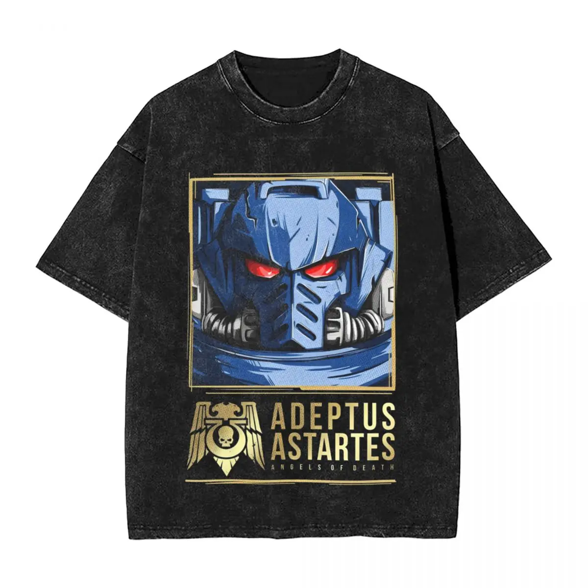 Washed T Shirts Adeptus Astartes T-Shirt High Street W-Warhammer 40k Streetwear Short Sleeve Summer Tops Tee Shirt for Men Women