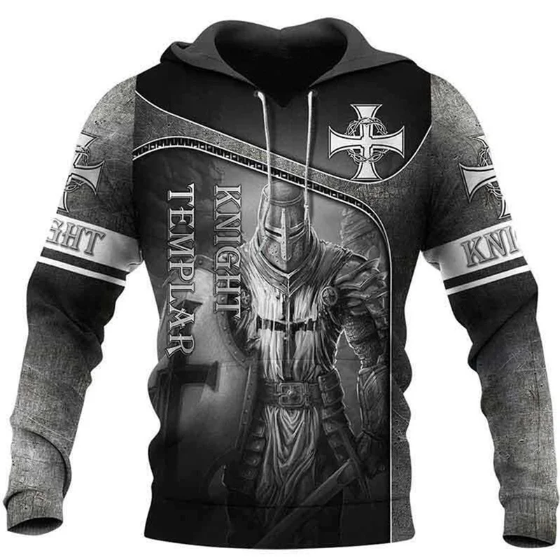 Fashion 3D Order Of The Knights Templar Printed Hoodies For Men Pop Templar Order Graphic Hooded Sweatshirts Kids Hipster Hoodie