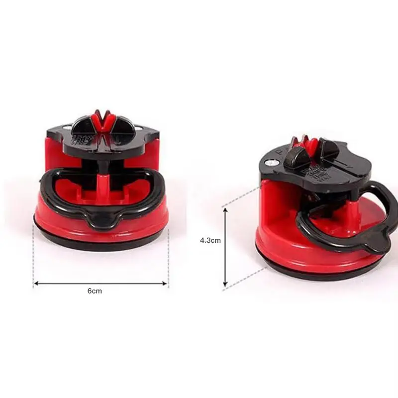 Affûteur à ventouse rouge Portable, outils adaptés à la cuisine de la maison, outil de couteau de coupe, accessoires d'affûtage pour l'extérieur et la maison, offre spéciale