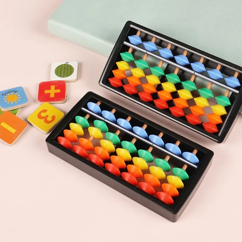 

7 Digits Abacus Arithmetic Soroban Colorful Montessori Mathematics Calculate Abacus Educational Toys for Children Learn Maths