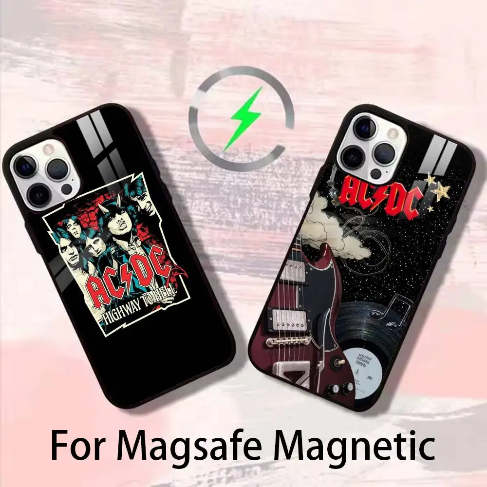 

Rock A-AC-DC Band Music Phone Case For iPhone 17,16,15,14,13,12,Plus,Pro,Max For Magsafe Magnetic Wireless Charge