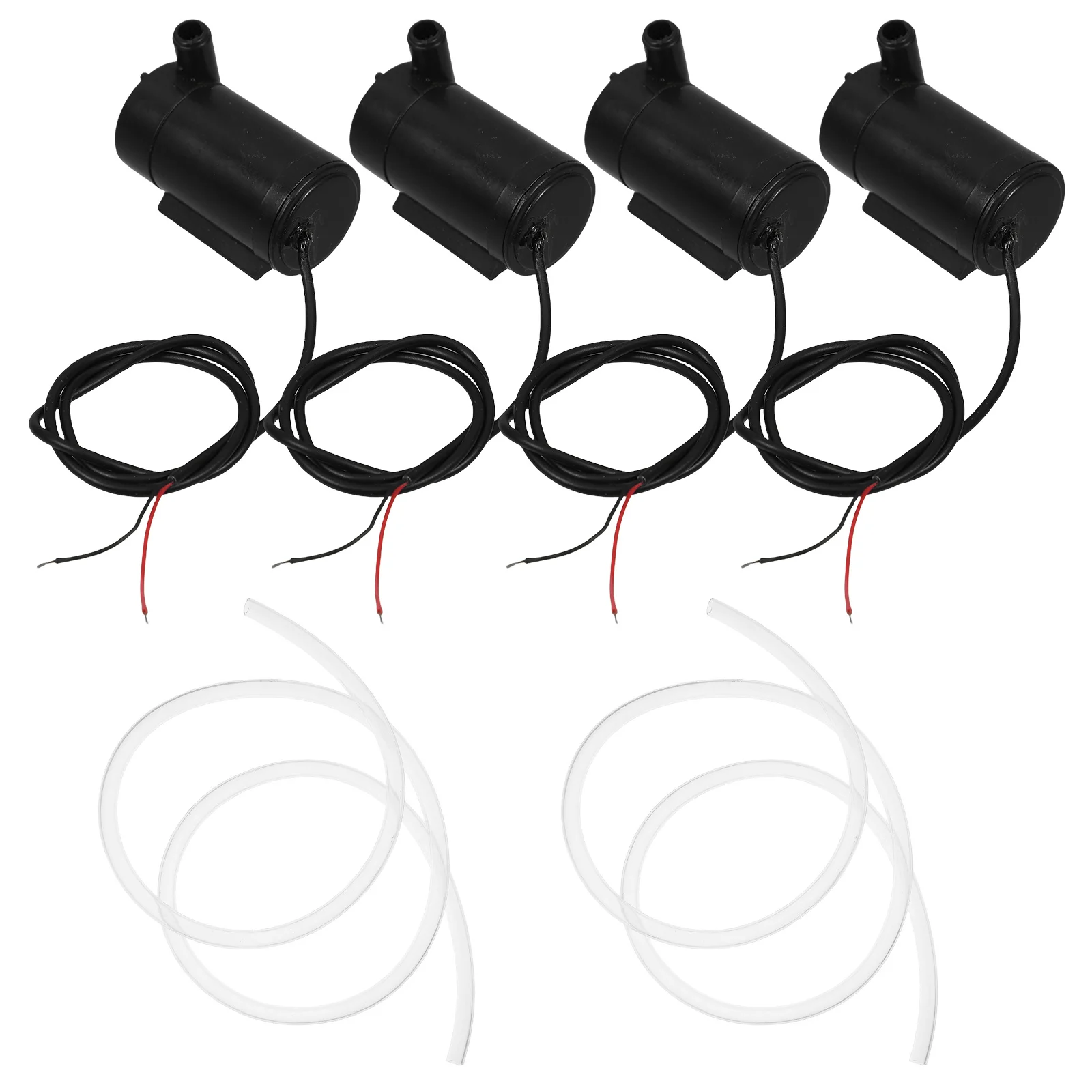 

4Pcs Micro Submersible Pump Transparent Mini Quiet -5V for Aquarium Indoor Fish Tank Fountain Pond Pump Water