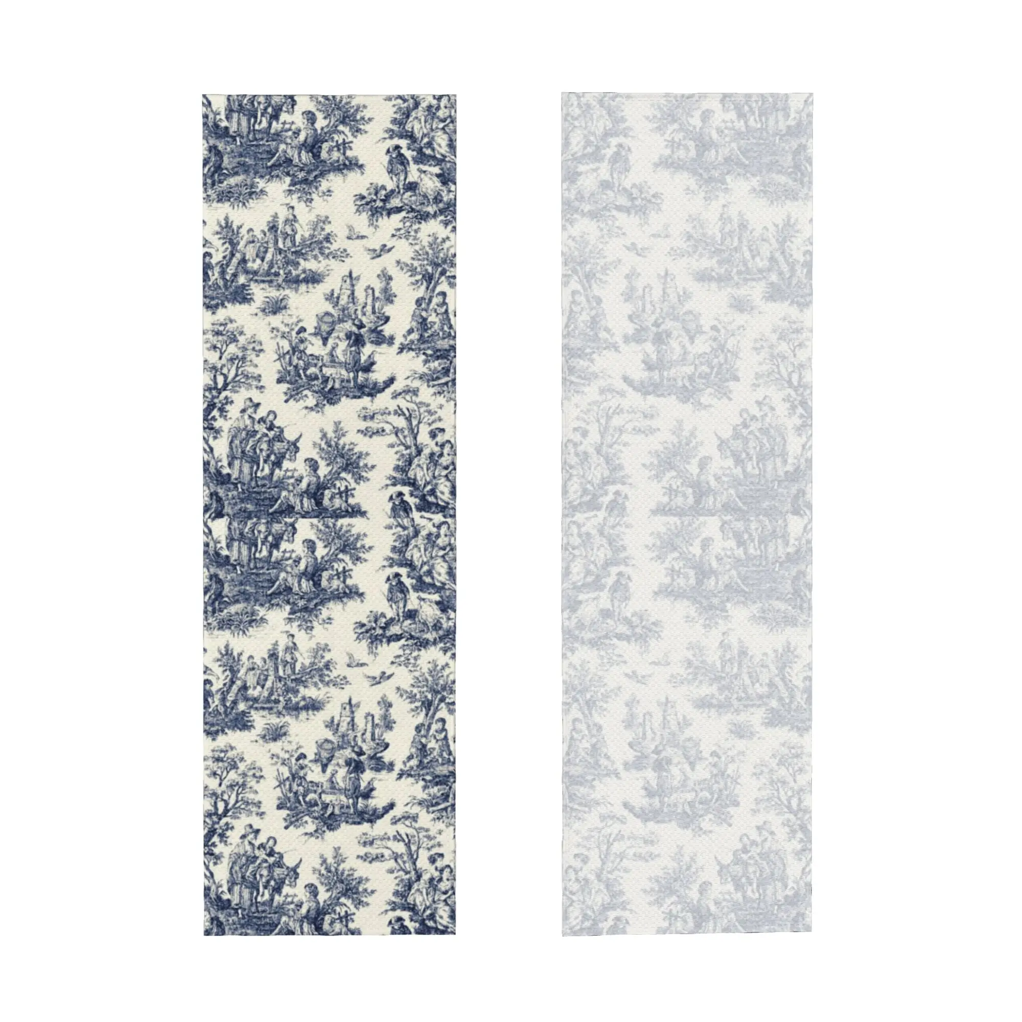 Artsy vintage Toile de Jouy Cold Exercise Towel Navy And White Yoga And Fitness Running Outdoor Activities Travelling Towels