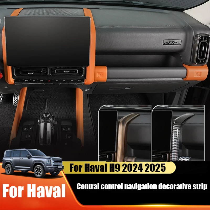

Central control navigation screen decorative frame interior decorative strip For Haval H9 II 2024 2025 2026