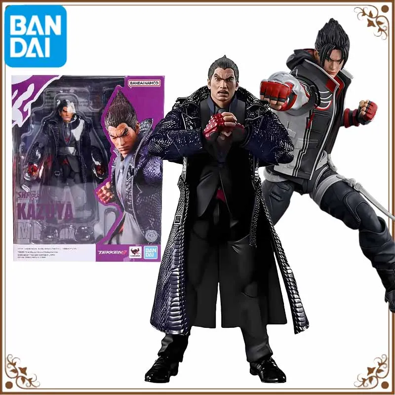 Bandai Original SHF Anime Figure KAZUYA MISHIMA AND JIN Action Figure Toys For Boys /Girls /Kids /Christmas Gift