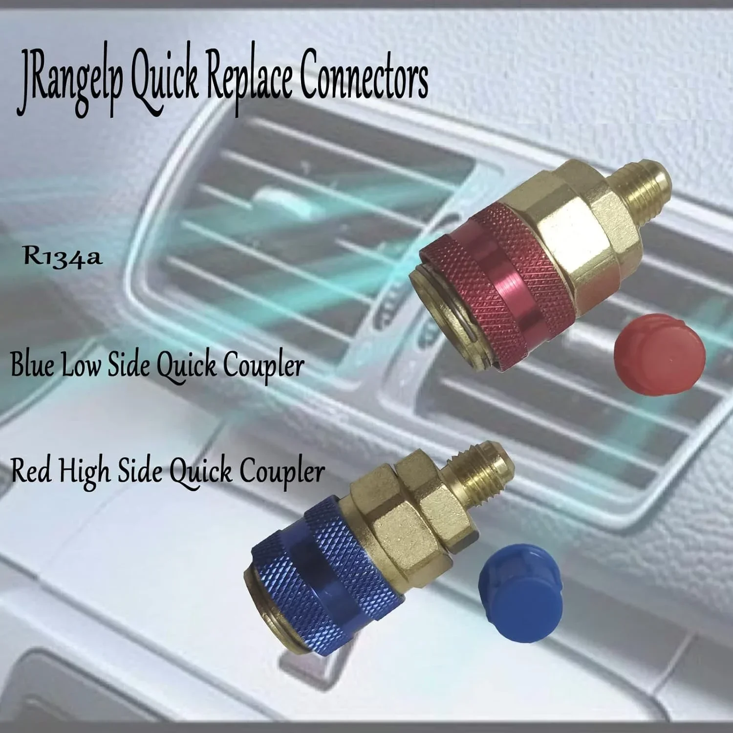 Conector rápido de aire acondicionado automotriz, accesorios de adaptador de conversión baja y alta conversión, R134a AC