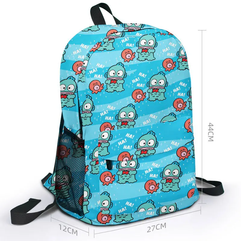 Anime Sanrio Hanyodon Cartoon Backpack 3D Digital Printing Patterns Student School Bag Outdoor Outing Multifunctional Bag