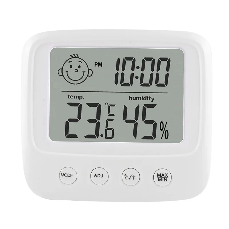 

Digital LCD Convenient Temperature Sensor Humidity Meter Indoor Multifunctional Thermometer Time Date Hygrometer