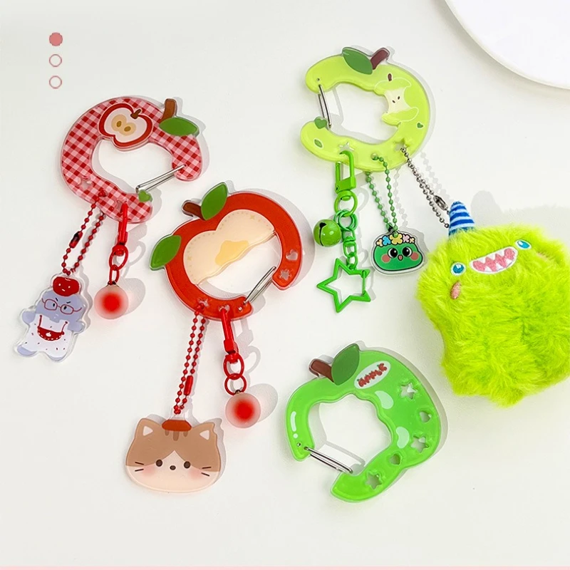 

Акриловые зажимы для ключей в стиле ретро, японский кавайный стиль яблока, полые брелки-органайзер, сделай сам, сумка Ita, подвески для ключей, студенческие принадлежности, подарок