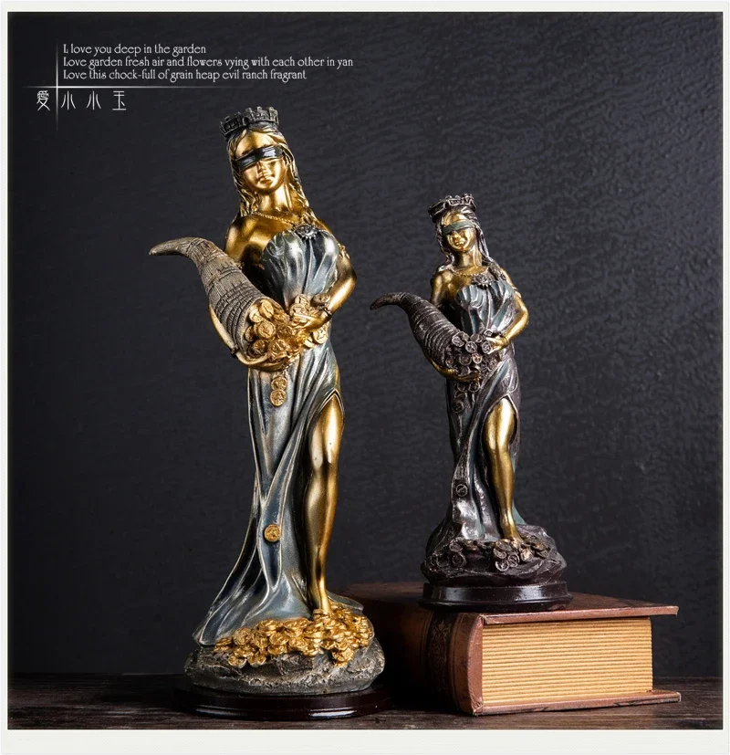 

Goddess of wealth Pluto Greek mythical characters Retro style study lucky Nabo European bookcase decoration