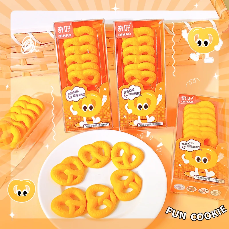 novel school items back to school equipment office supplies cookie Erasers Rubber Kawaii stationery supplies cute stuff