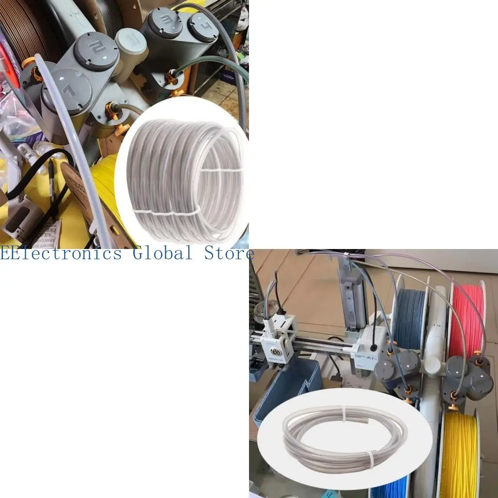 

462B PTFE Teflonto Tube 3D Printer Tube for 1.75mm Filament 4mmx 2.5mm PTFE Tubing High Temperature Resistance Extruder Tube