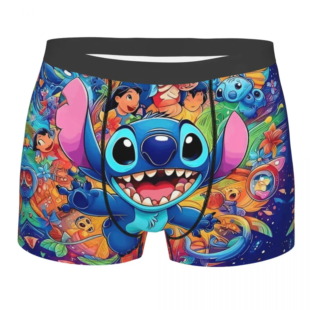 

Custom Cartoon Lilo And Stitch Boxers Shorts Men Anime Cute Briefs Underwear Cool Underpants
