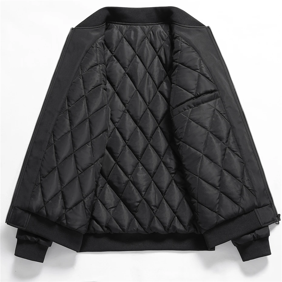 Autumn Winter Thick Bomber Jacket Men Plus Size 8XL Varsity Jackets Fashion Casual Baseball Coat Male Big Size 8XL