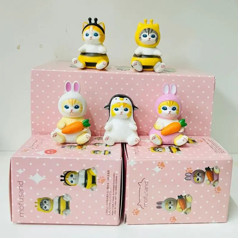 Eikoh Egg Box Blind Box Mofusand Kat Haai Illustratie Designer Haai Cat Collectie Model Landschap 5 Decoraties Voor Kid 'S Cadeau