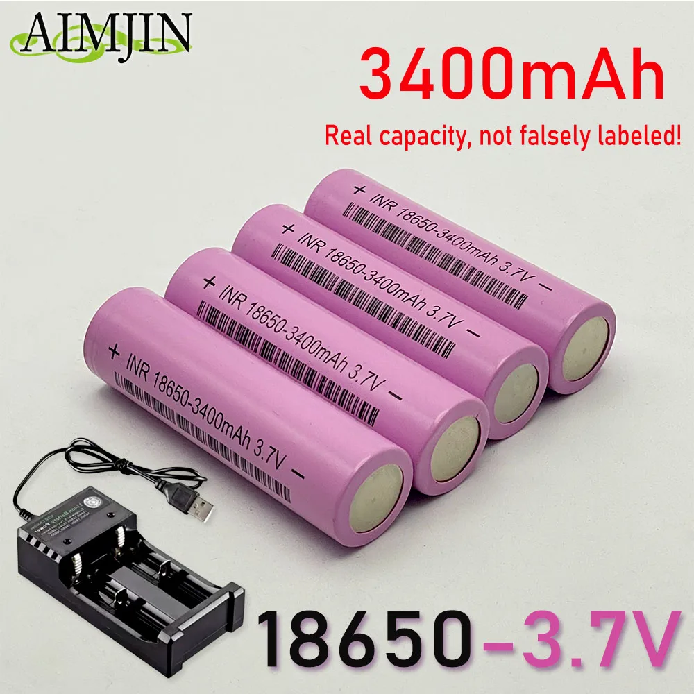 18650 Battery for Samsung 18650 3.7V Rechargeable Battery 3400mAh Lithium Batteries DIY 20A Current