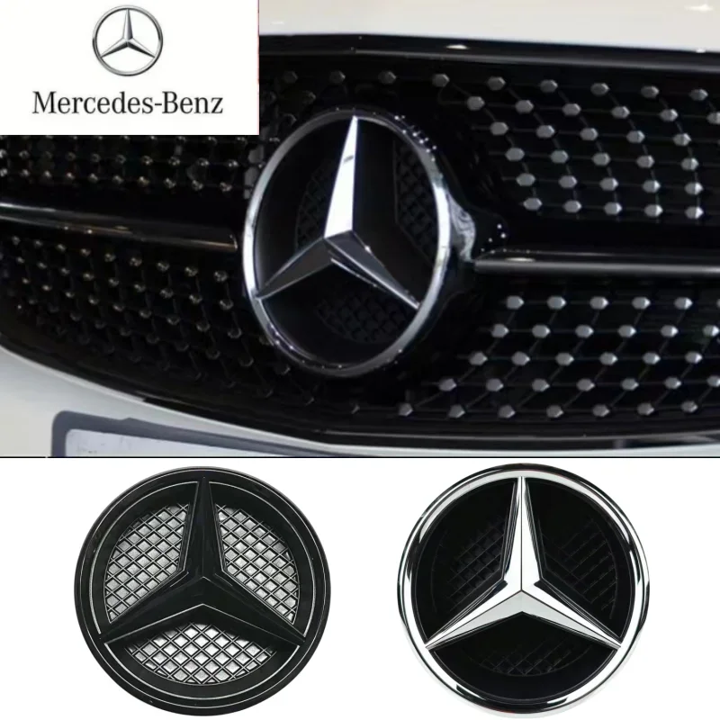 

Украшение с черной рамкой и серебряной рамкой, передняя эмблема со звездой на гриле, логотип для Mercedes Benz W166 X205 GLS 350 550 AMG/GLS63