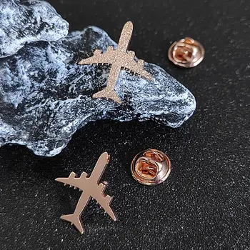 Módní nerezové brože pro ženy a muže, brož s letadlem, klopě na límec, oděvní doplňky 8 nejlepší prodej brož s letadlem - №2