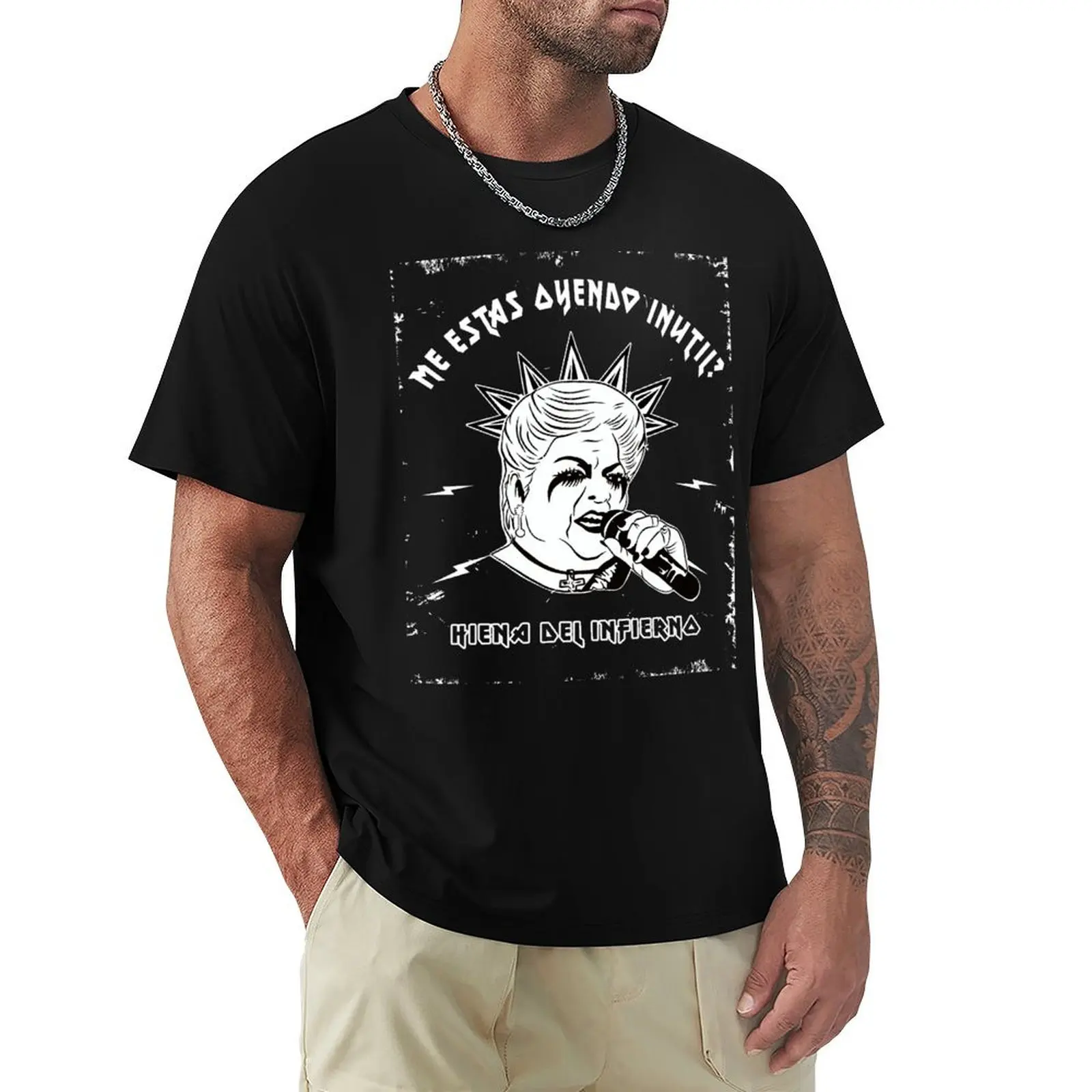 

Me estas oyendo inutil Paquita la del Barrio T-Shirt Abstract Pattern Print Top