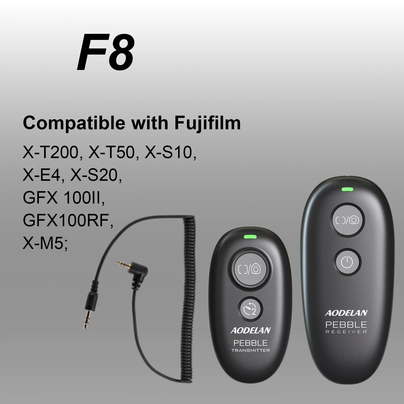 Camera Draadloze afstandsbediening Ontspanknop voor geselecteerde Canon Nikon Sony Fujifilm-camera's; Lamp, continu en vertragingsopnamen