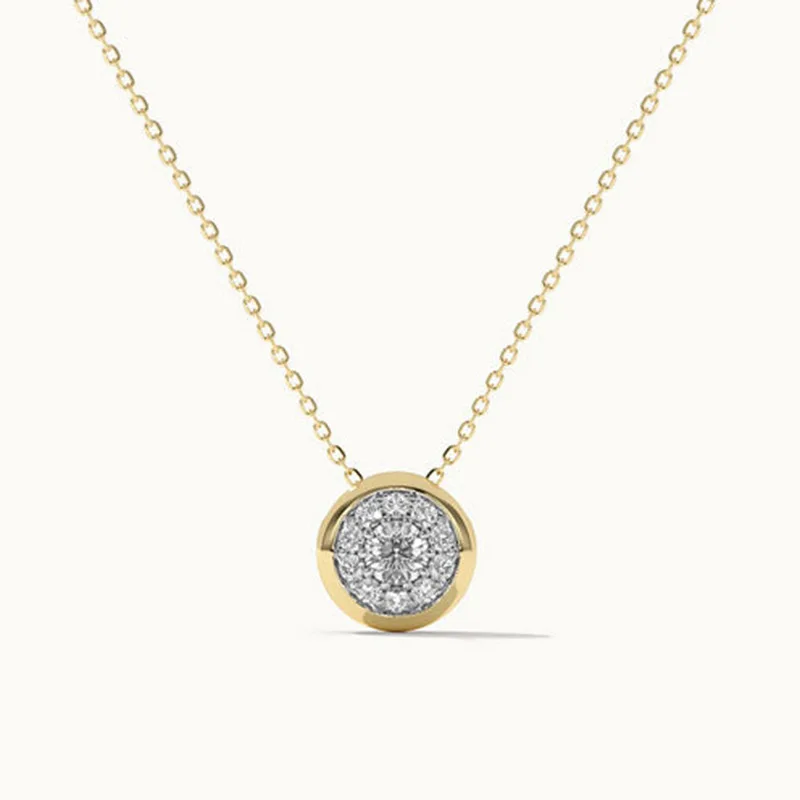 

Jenny&dave Jewelry Necklace Necklaces For Women S925 Pure Silver Round Zircon Ins Style Simple And Versatile, Light Luxury